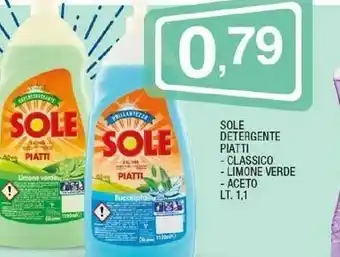 Sigma Sole Detergente Piatti Classico/ Limone Verde/ Aceto offerta