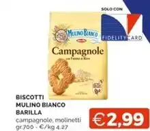 Mercatò Barilla biscotti mulino bianco offerta