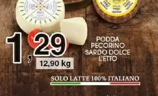 Sigma Podda Pecorino Sardo Dolce offerta