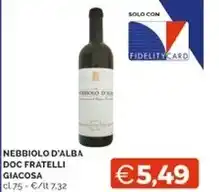 Mercatò Giacosa fratelli nebbiolo d'alba doc offerta