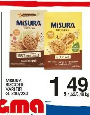 Sigma Misura Multigrain Con Cereali Antichi Biscotti Con Cereali 330 G(ml) offerta