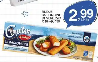 Sigma Findus 18 Bastoncini Con 100% Filetti Di Merluzzo 450 G(ml) offerta