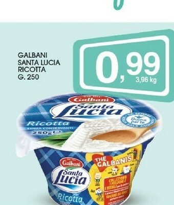 Sigma Galbani Santa Lucia Ricotta 250 G(ml) offerta