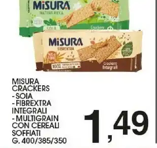 Sigma Misura Crackers Con Cereali Soffiati Multigrain 350 G(ml) offerta