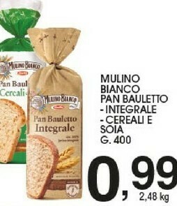 Sigma Mulino Bianco Pan Bauletto Ai Cereali E Soia 400 G(ml) offerta