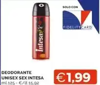 Mercatò Intesa deodorante unisex sex offerta