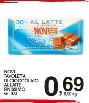 Sigma Novi Cioccolato Al Latte Finissimo 100 G(ml) offerta