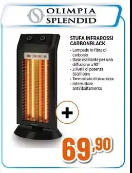 Expert Olimpia splendid stufa infrarossi carbonblack offerta
