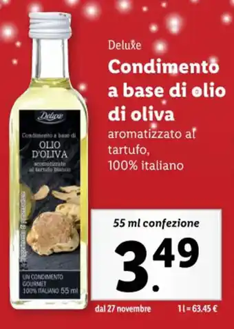 Lidl Deluxe Condimento a base di olio di oliva 55 ml offerta