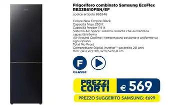 Frigorifero combinato Samsung EcoFlex RB33B610FBN/EF