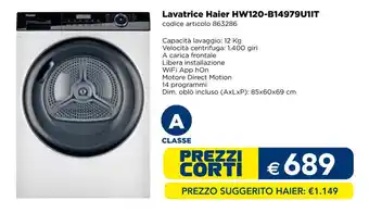Esselunga Lavatrice Haier HW120-B14979U1IT offerta