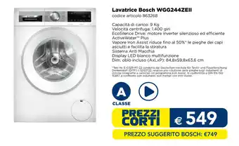 Esselunga Lavatrice Bosch WGG244ZEII offerta