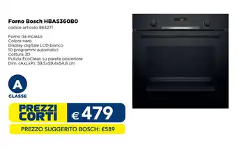 Esselunga Forno Bosch HBA5360B0 offerta