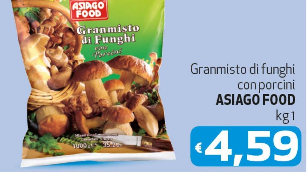 Granmisto di funghi con porcini ASIAGO FOOD kg 1 offerta di Maxi