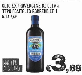 MAX Supermercati Olio Extravergine Di Oliva Tipo Famiglia Barbera lt 1 offerta