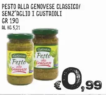MAX Supermercati Pesto Alla Genovese Classico/Senz'aglio I Gustaioli gr 190 offerta