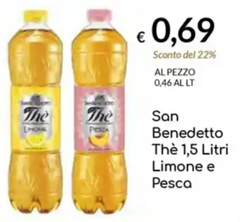 San Benedetto Thè 1,5 Litri Limone e Pesca