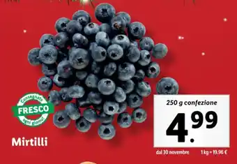 Mirtilli 250 g confezione