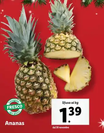 Lidl Ananas Sfusa al kg offerta