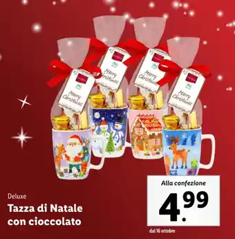 Lidl Deluxe Tazza di Natale con cioccolato offerta