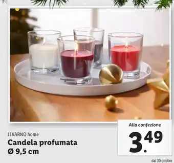 Lidl LIVARNO home Candela profumata Ø 9,5 cm offerta