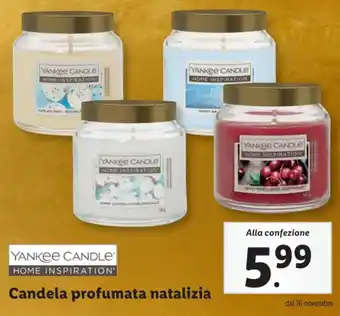 Lidl YANKEE CANDLE HOME INSPIRATION Candela profumata natalizia offerta