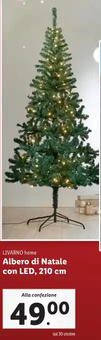 Lidl LIVARNO home Albero di Natale con LED, 210 cm offerta