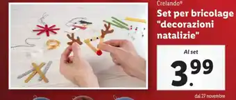 Lidl Crelando Set per bricolage "decorazioni natalizie" offerta