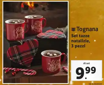 Lidl Tognana Set tazze natalizie, 3 pezzi offerta