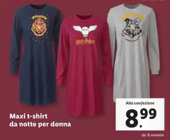 Lidl Maxi t-shirt da notte per donna offerta