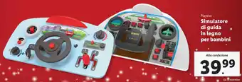 Lidl Playtive Simulatore di guida in legno per bambini offerta