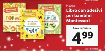 Lidl Playtive Libro con adesivi per bambini Montessori offerta