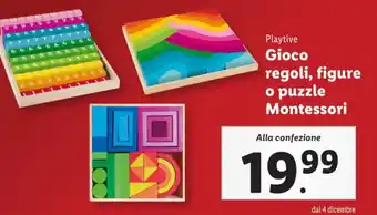 Lidl Playtive Gioco regoli, figure o puzzle Montessori offerta