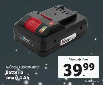 Lidl PARKSIDE PERFORMANCE Batteria smart 4 Ah offerta