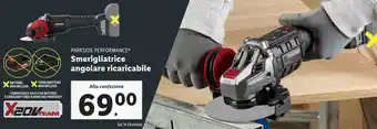 Lidl PARKSIDE PERFORMANCE Smerigliatrice angolare ricaricabile offerta