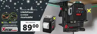 Lidl PARKSIDE PERFORMANCE Livella laser a croce ricaricabile offerta