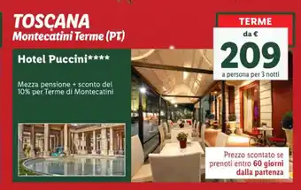 Lidl TOSCANA Montecatini Terme (PT) Hotel Puccini offerta