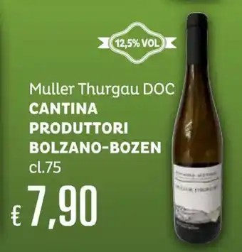 Famila Superstore Muller Thurgau DOC CANTINA PRODUTTORI BOLZANO-BOZEN cl.75 offerta