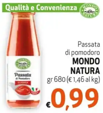 Maxi Family Passata di pomodoro MONDO NATURA gr 680 offerta