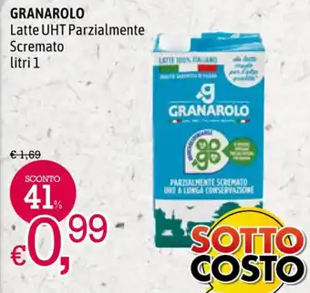 A&O GRANAROLO Latte UHT Parzialmente Scremato litri 1 offerta
