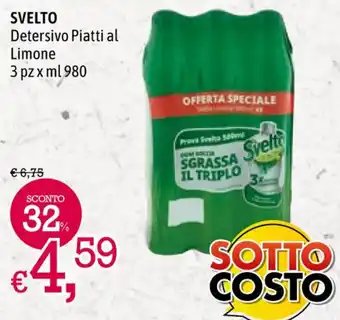 A&O SVELTO Detersivo Piatti al Limone 3 pz x ml 980 offerta