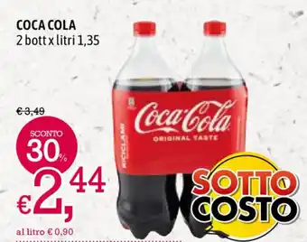 A&O COCA COLA 2 bott x litri 1,35 offerta