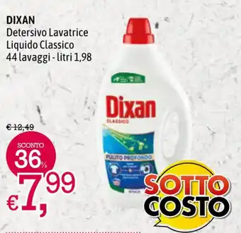 A&O DIXAN Detersivo Lavatrice Liquido Classico 44 lavaggi - litri 1,98 offerta