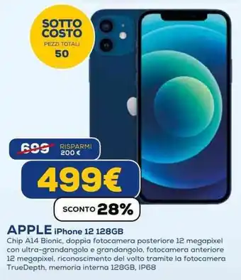 Euronics APPLE iPhone 12 128GB offerta