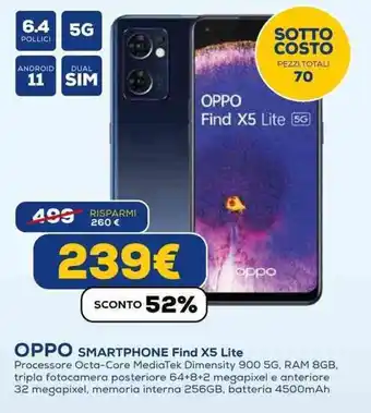 Euronics OPPO SMARTPHONE Find X5 Lite offerta