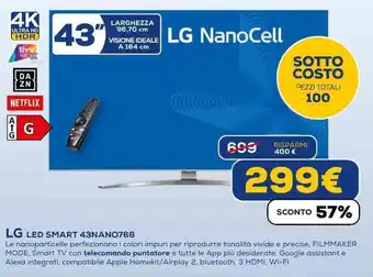 Euronics LG LED SMART 43NANO766 offerta