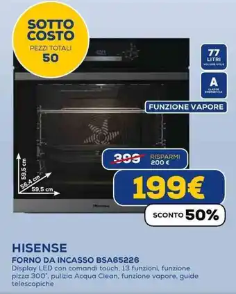 Euronics HISENSE FORNO DA INCASSO BSA65226 offerta