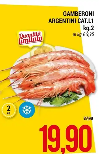 Hardis GAMBERONI ARGENTINI CAT.L1 kg.2 offerta