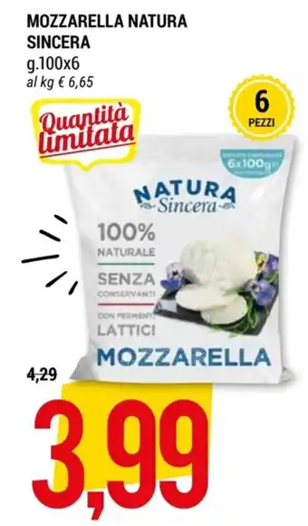 MOZZARELLA NATURA SINCERA g. 100x6