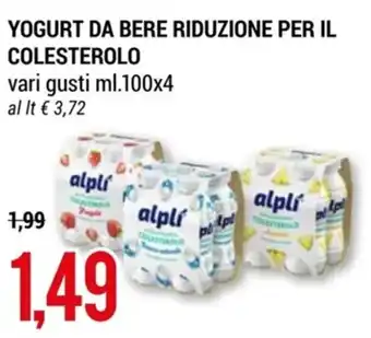 Hardis YOGURT DA BERE RIDUZIONE PER IL COLESTEROLO vari gusti ml.100x4 offerta